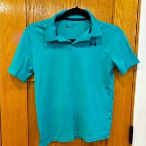 UA boys polo, size medium, teal, gently used, still looks new.